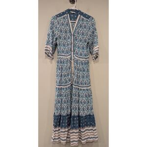 FP To Love Boho Maxi Button Front Maxi Dress Size Large